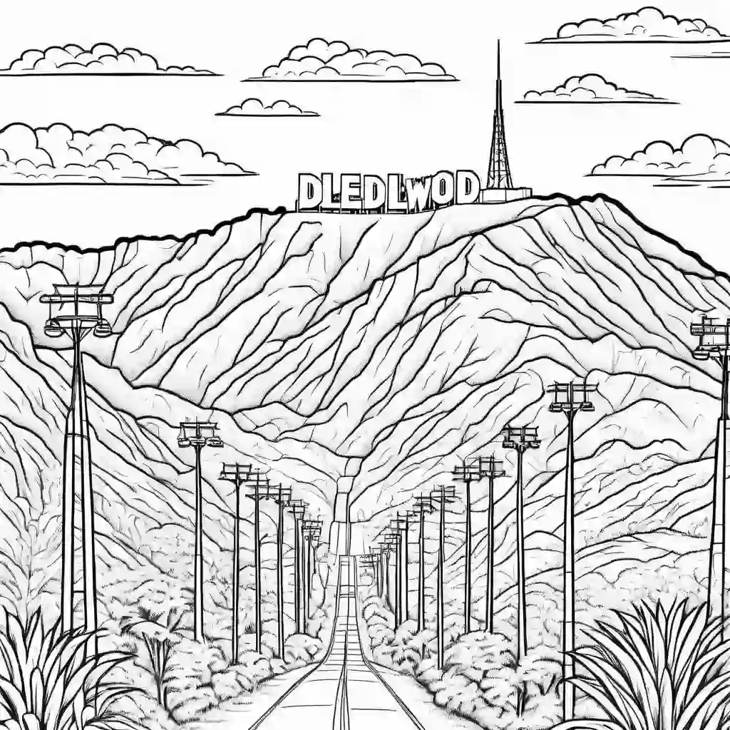 The Hollywood Sign coloring pages